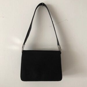 Andrew Marc Y2K Leather Side Elegant Black Shoulder Bag